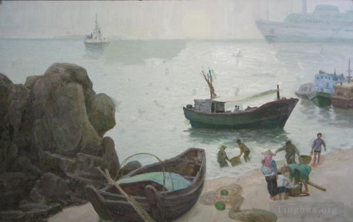 Li Jiahui Peinture à l'huile - Retour de la mer
