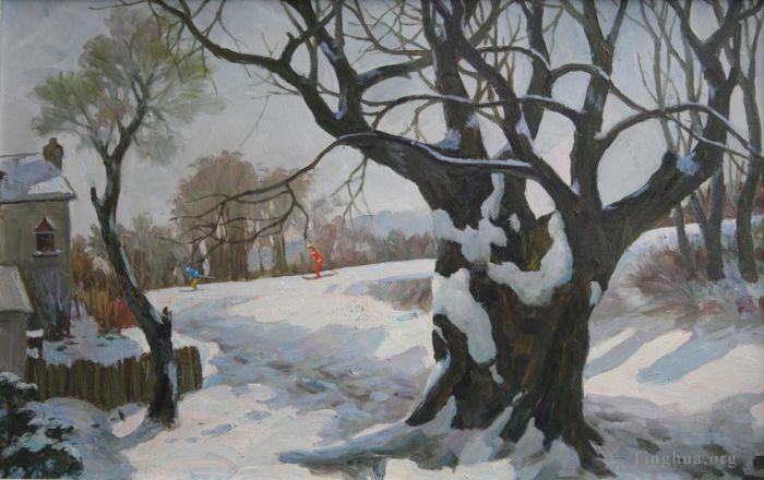 Li Jiahui Peinture à l'huile - La neige s'est arrêtée