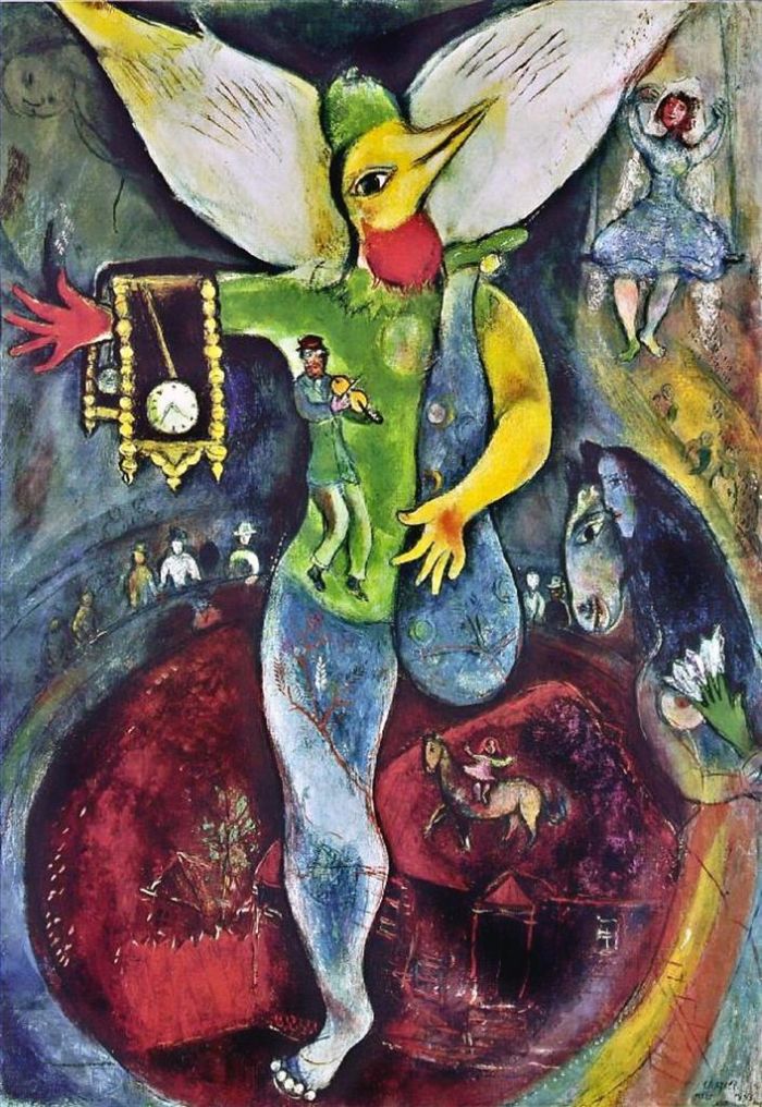 Marc Chagall Peinture à l'huile - Le jongleur