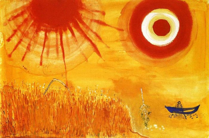 Marc Chagall Types de peintures - Un champ de blé un après-midi d'été