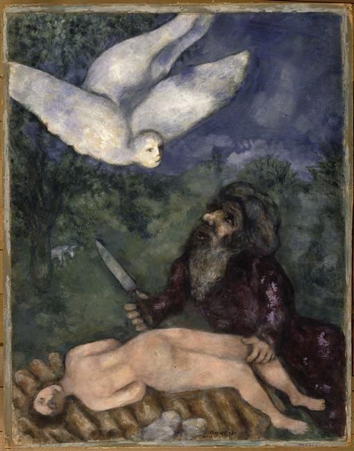 Marc Chagall Types de peintures - Abraham va sacrifier son fils