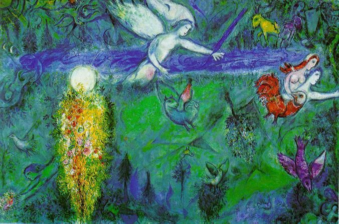Marc Chagall Types de peintures - Adam et Eve expulsés du paradis