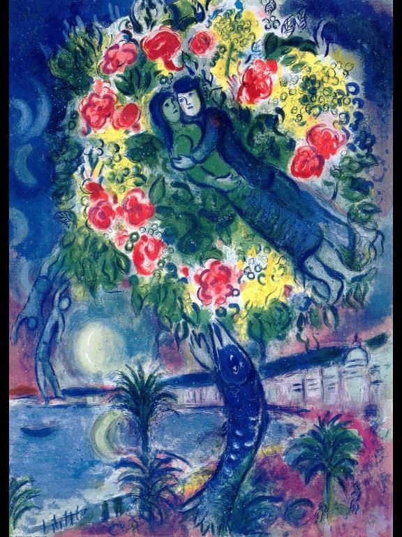 Marc Chagall Types de peintures - Couple et poisson