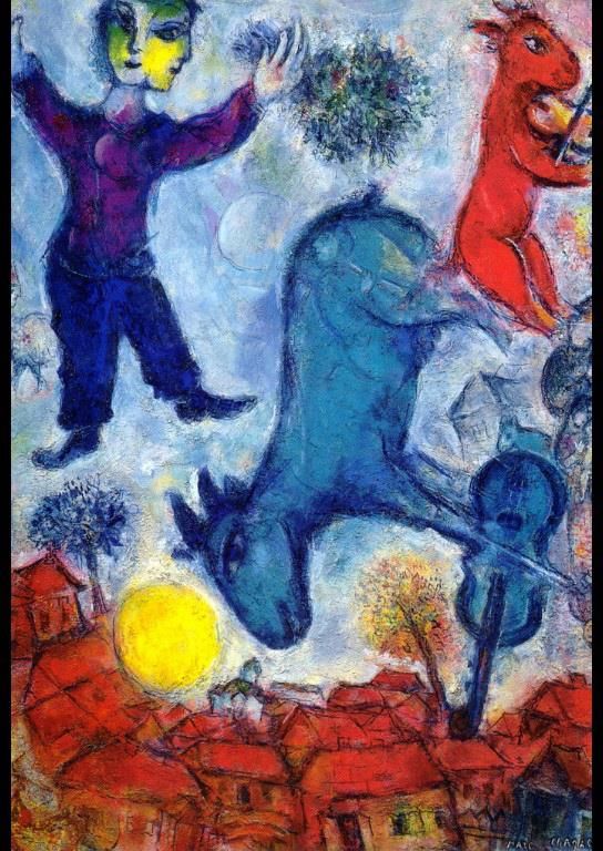 Marc Chagall Types de peintures - Vaches sur Vitebsk