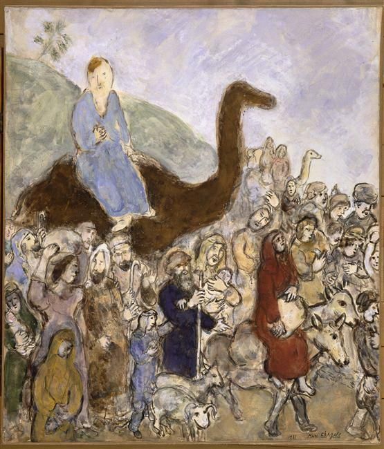 Marc Chagall Types de peintures - Jacob quitte son pays et sa famille pour aller en Egypte