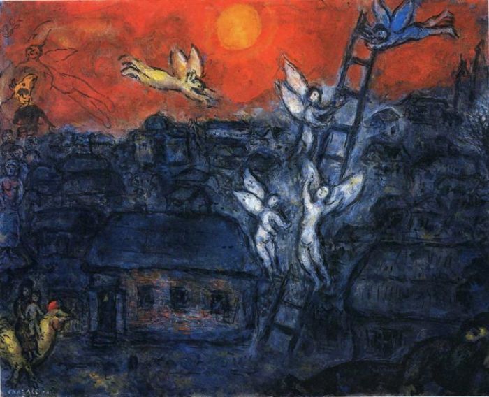Marc Chagall Types de peintures - L'échelle de Jacob