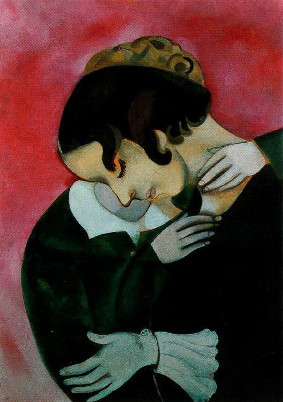 Marc Chagall Types de peintures - Les amoureux en rose