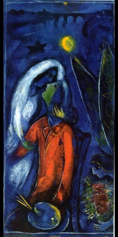 Marc Chagall Types de peintures - Amoureux près du pont