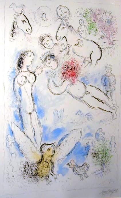 Marc Chagall Types de peintures - Lithographie Vol Magique
