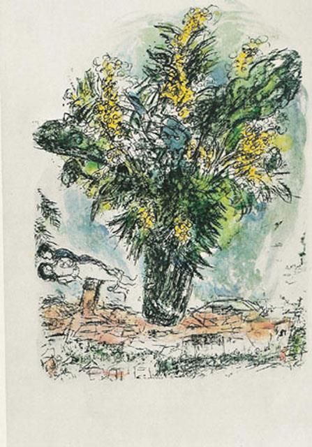 Marc Chagall Types de peintures - Lithographie Mimosas