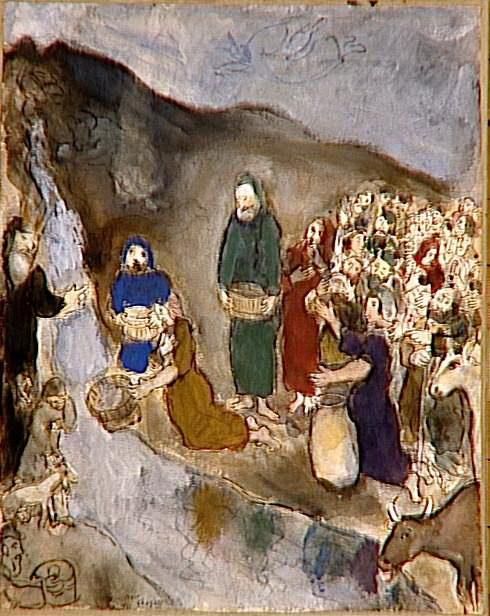 Marc Chagall Types de peintures - Moïse et le rocher frappant