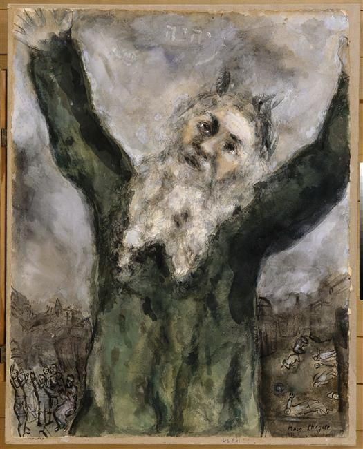 Marc Chagall Types de peintures - Moïse sème la mort parmi les Egyptiens