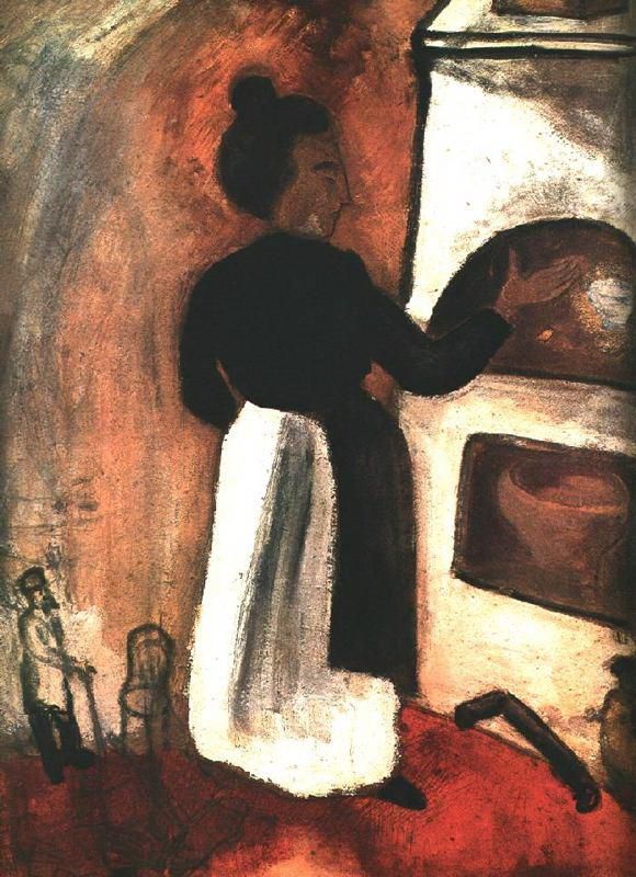 Marc Chagall Types de peintures - Mère près du four