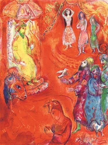 Marc Chagall Types de peintures - Maintenant, le roi aimait la science et la géométrie