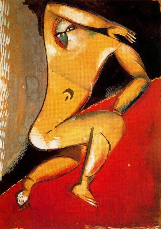 Marc Chagall Types de peintures - Nu