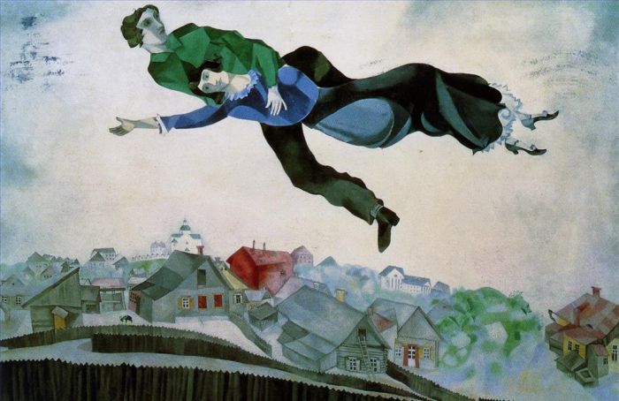 Marc Chagall Types de peintures - Au-dessus de la ville
