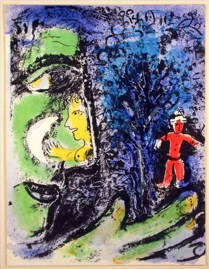 Marc Chagall Types de peintures - Profil et Enfant Rouge