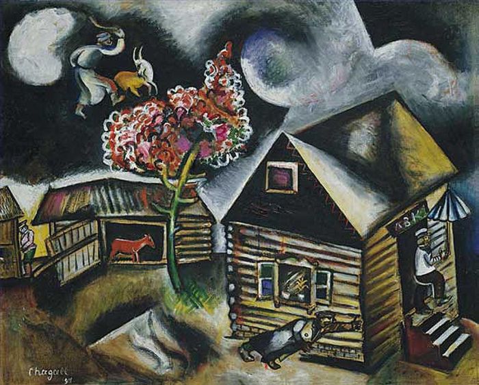 Marc Chagall Types de peintures - Pluie