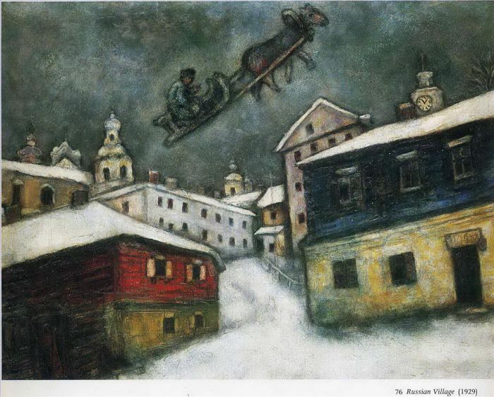 Marc Chagall Types de peintures - village russe
