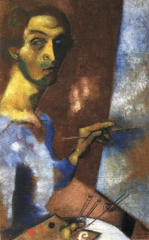 Marc Chagall Types de peintures - Autoportrait avec chevalet