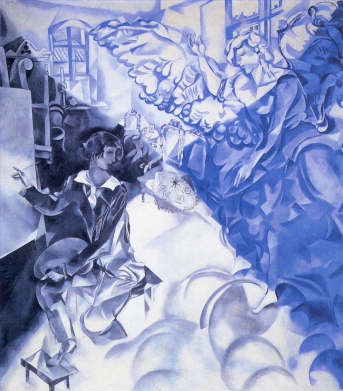 Marc Chagall Types de peintures - Autoportrait avec Muse