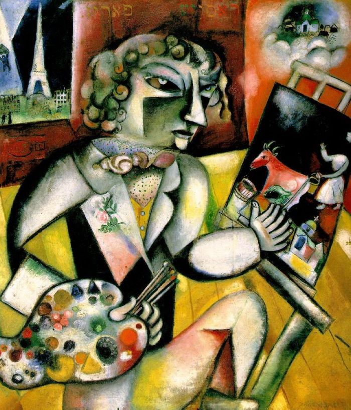 Marc Chagall Types de peintures - Autoportrait à sept chiffres