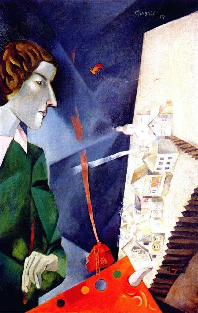 Marc Chagall Types de peintures - Autoportrait avec palette