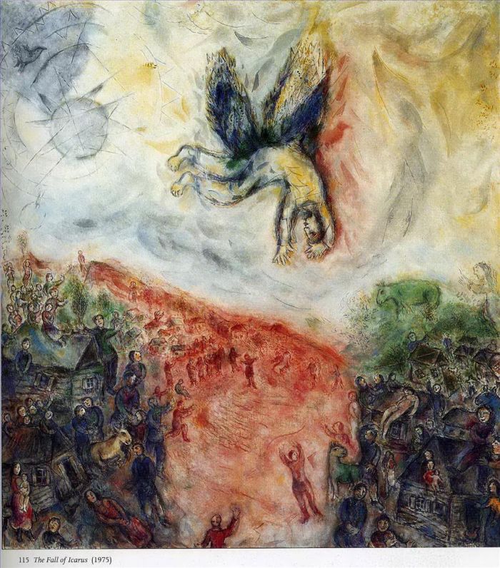 Marc Chagall Types de peintures - La chute d'Icare