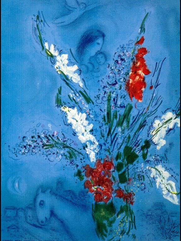 Marc Chagall Types de peintures - Les Glaïeuls