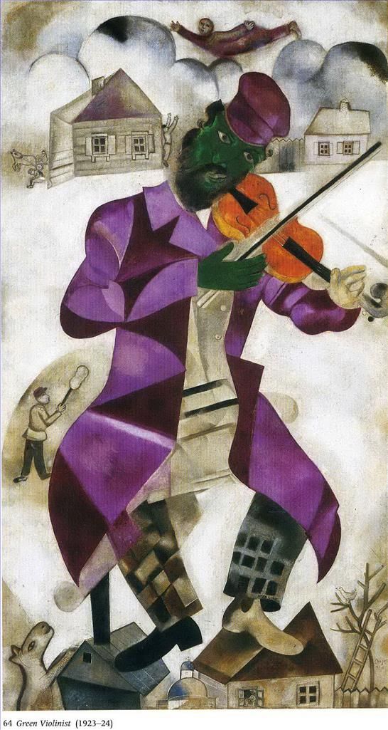 Marc Chagall Types de peintures - Le violoniste vert
