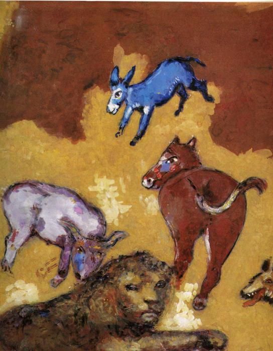 Marc Chagall Types de peintures - Le lion vieilli