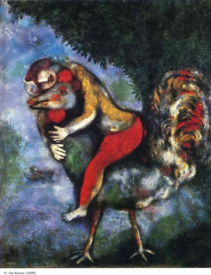 Marc Chagall Types de peintures - Le coq