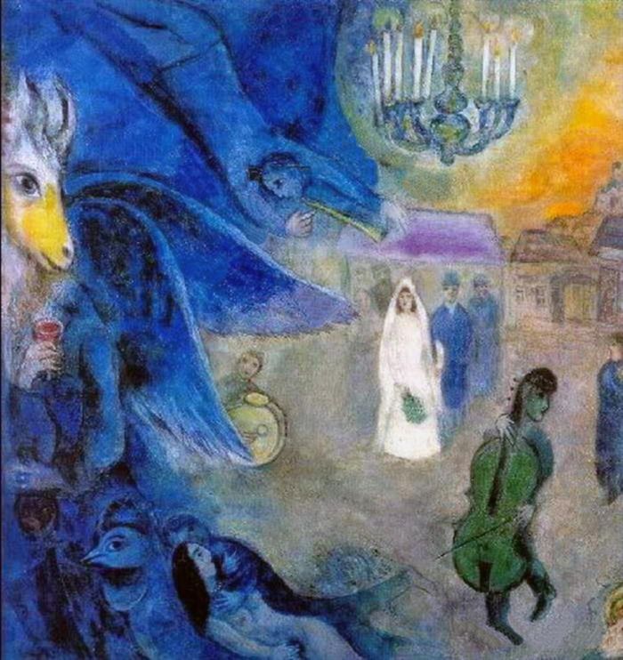 Marc Chagall Types de peintures - Les bougies de mariage