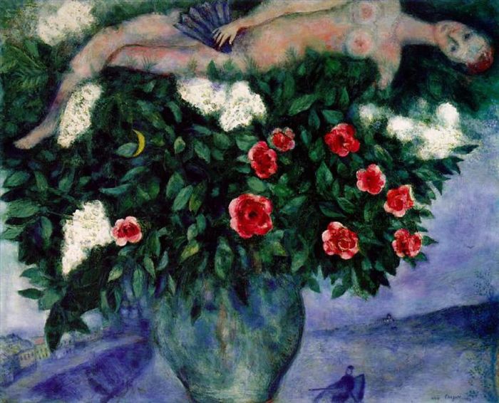 Marc Chagall Types de peintures - La femme et les roses