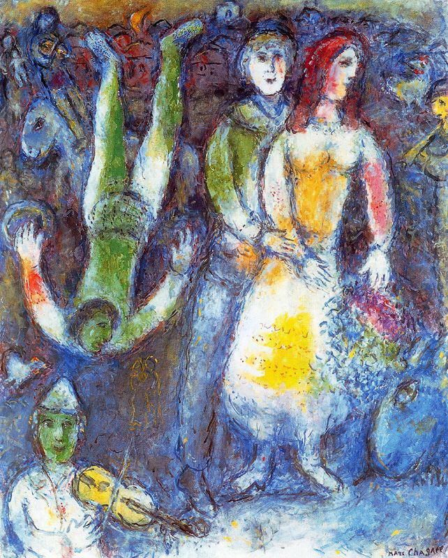 Marc Chagall Types de peintures - Le clown volant