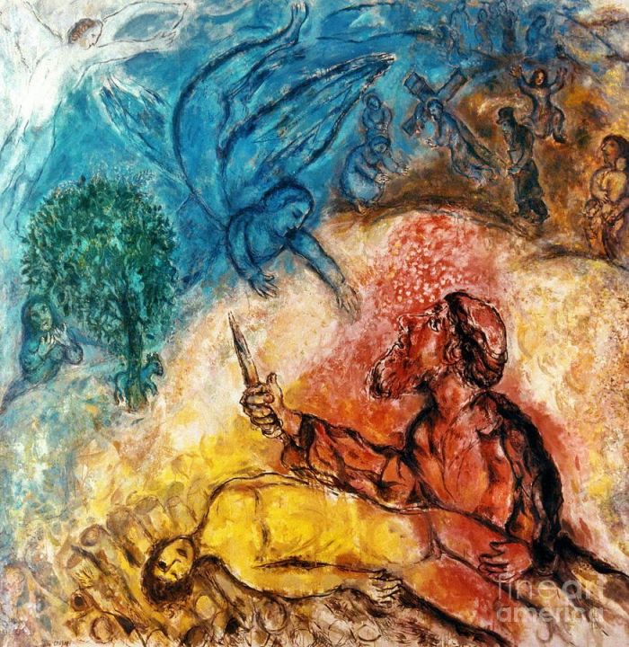 Marc Chagall Types de peintures - Le sacrifice d'Isaac