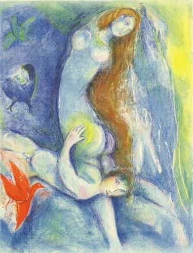 Marc Chagall Types de peintures - Puis il a passé la nuit avec elle
