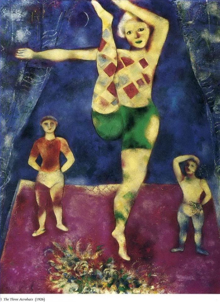 Marc Chagall Types de peintures - Trois acrobates