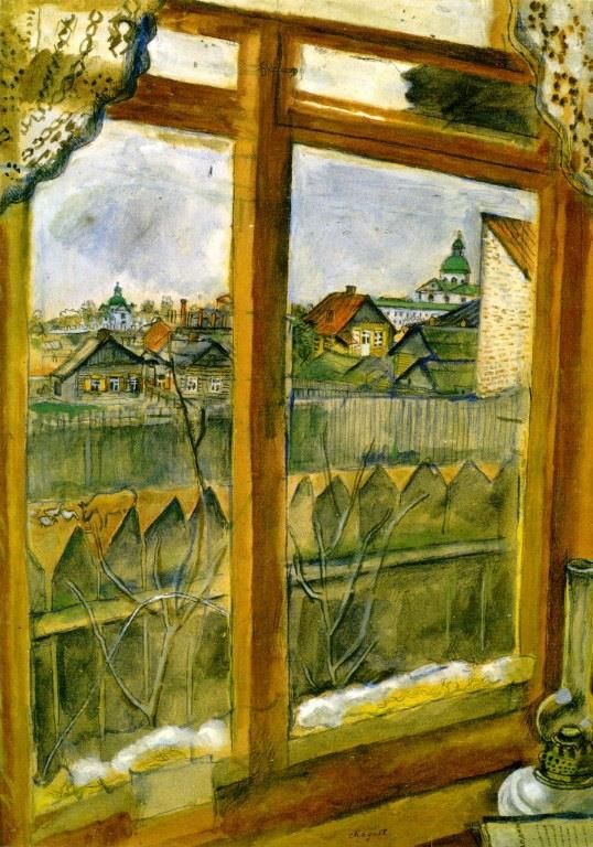 Marc Chagall Types de peintures - Vue depuis une fenêtre