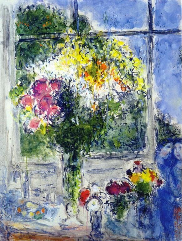 Marc Chagall Types de peintures - Fenêtre dans le studio d'artistes