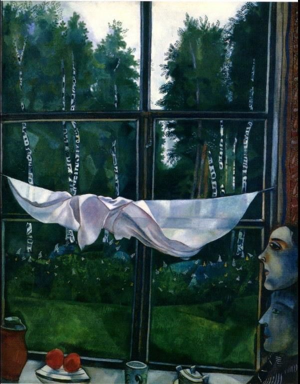 Marc Chagall Types de peintures - Fenêtre à la campagne