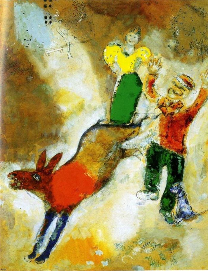 Marc Chagall Types de peintures - L'animal s'éloigne