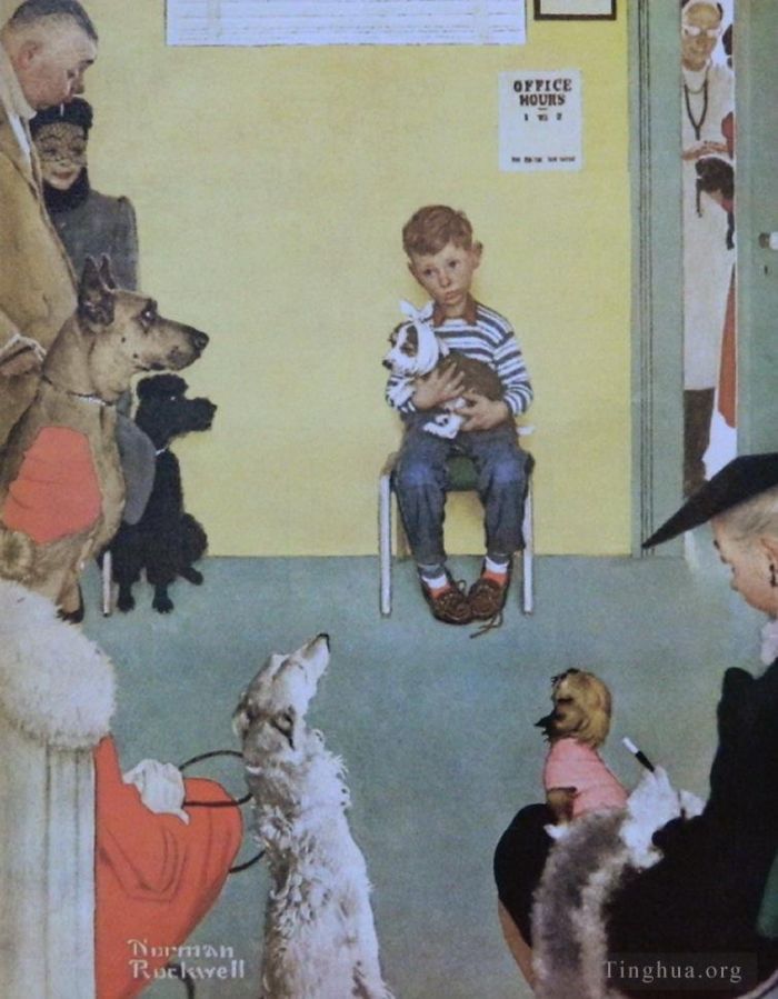 Norman Rockwell Types de peintures - Vétérinaire