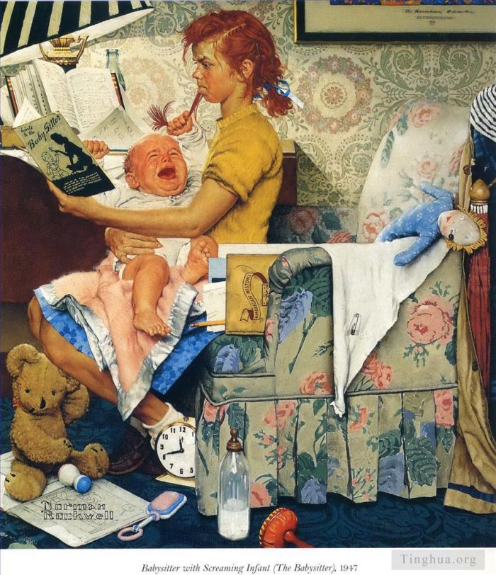 Norman Rockwell Types de peintures - Baby-sitter