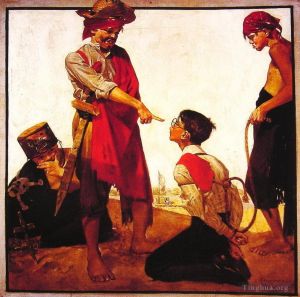 Norman Rockwell œuvre - Le cousin Reginald joue le pirate 1917