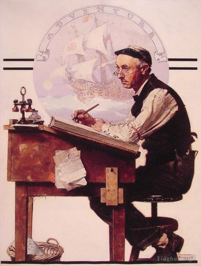 Norman Rockwell Types de peintures - Aventure de comptable rêveur 1924