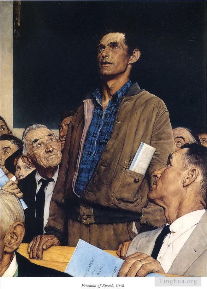 Norman Rockwell Types de peintures - Liberté d'expression 1943