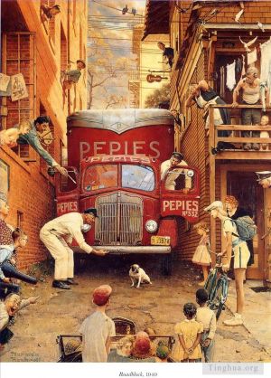 Norman Rockwell œuvre - Barrage routier
