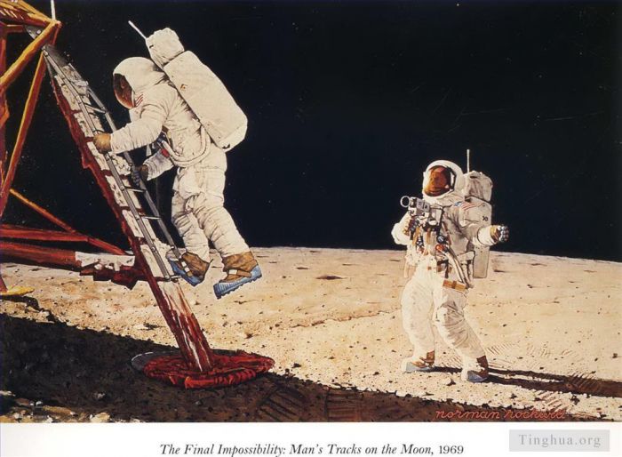 Norman Rockwell Types de peintures - La dernière impossibilité : les traces de l'homme sur la lune
