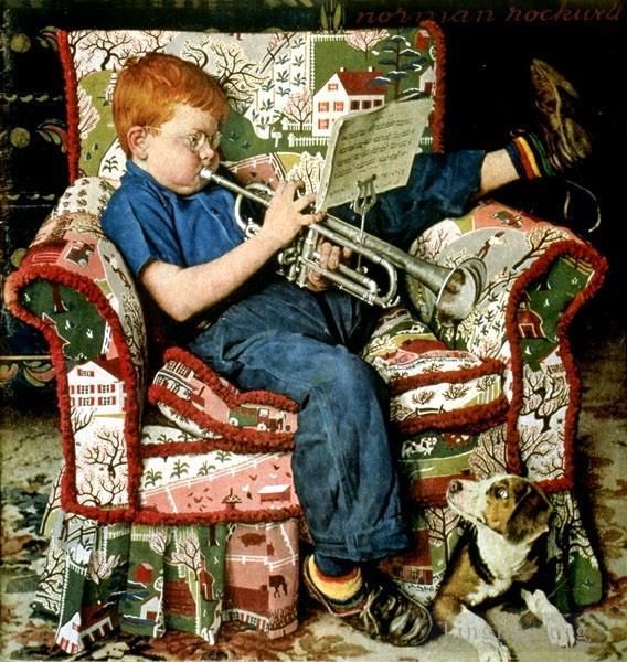 Norman Rockwell Types de peintures - Pratique de la trompette